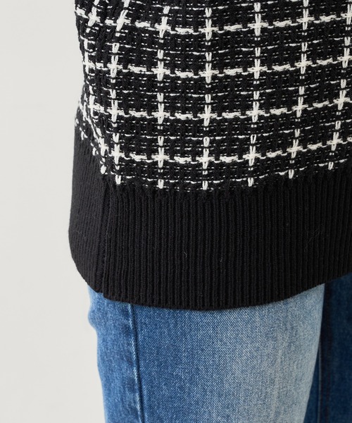 natural couture（ナチュラルクチュール）の「【WEB限定カラー有り】ツイードニットVカーディガン（カーディガン/ボレロ・レディース・アイボリー/ブラック/ブラウン・FREE）」の21枚目の写真