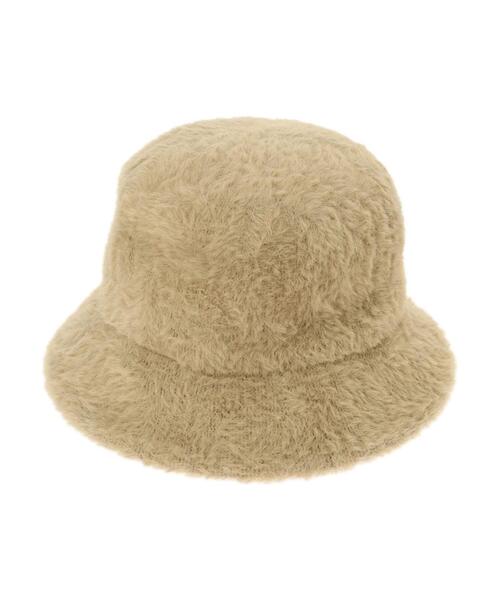 AMERICAN HOLIC（アメリカンホリック）の「シャギーバケットハット（ニットキャップ/ビーニー・レディース・ブラック/グレイッシュベージュ・FREE）」の4枚目の写真