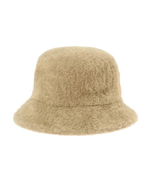 AMERICAN HOLIC（アメリカンホリック）の「シャギーバケットハット（ニットキャップ/ビーニー・レディース・ブラック/グレイッシュベージュ・FREE）」の5枚目の写真