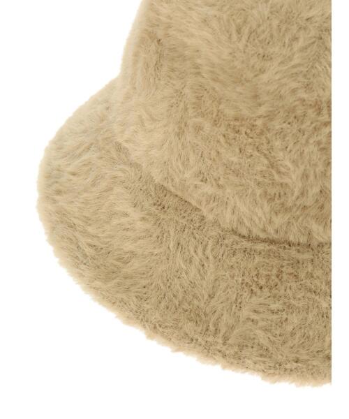 AMERICAN HOLIC（アメリカンホリック）の「シャギーバケットハット（ニットキャップ/ビーニー・レディース・ブラック/グレイッシュベージュ・FREE）」の7枚目の写真