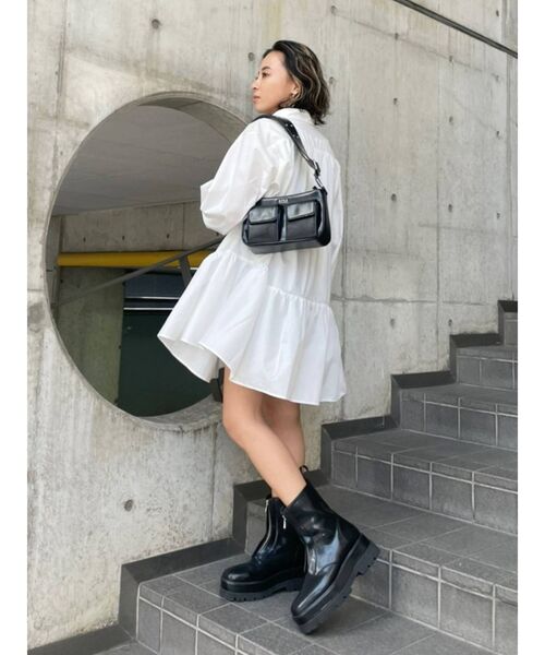 EVRIS ZIPデザインワークブーツ　ジップ　エヴリス　厚底 EVRIS（エヴリス）の「ZIPデザインワークブーツ（ブーツ）」 - WEAR