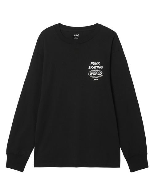 X-girl（エックスガール）の「DOUBLE PRINT L/S TEE（Tシャツ/カットソー・レディース・ホワイト/ライトグリーン/ブラック・M/S/L/XL）」の11枚目の写真