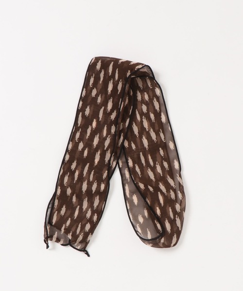 apres jour（アプレジュール）の「【apres jour×ARIAZ】アソートマルチスカーフリボン（バンダナ/スカーフ・レディース・ブラック/ダークブラウン/ベージュ/アイボリー/グレイッシュベージュ・FREE）」の7枚目の写真