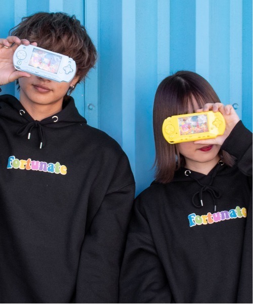 PairPair(ペアペア)の「発泡プリントBIGフーディー(ユニセックス)(パーカー・レディース・ブラック/アイボリー/グレイッシュブルー・FREE)」の12枚目の写真