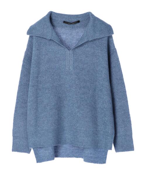 YECCA VECCA（イェッカヴェッカ）の「・襟付き畦編みニット（ニット/セーター・レディース・ブラック/サックスブルー/オフホワイト・FREE）」の18枚目の写真