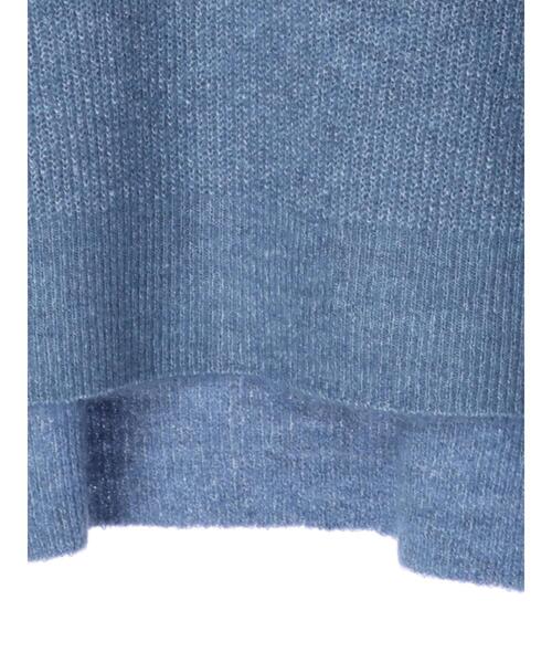 YECCA VECCA（イェッカヴェッカ）の「・襟付き畦編みニット（ニット/セーター・レディース・ブラック/サックスブルー/オフホワイト・FREE）」の22枚目の写真