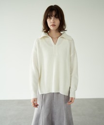 YECCA VECCA | ・襟付き畦編みニット(ニット/セーター)