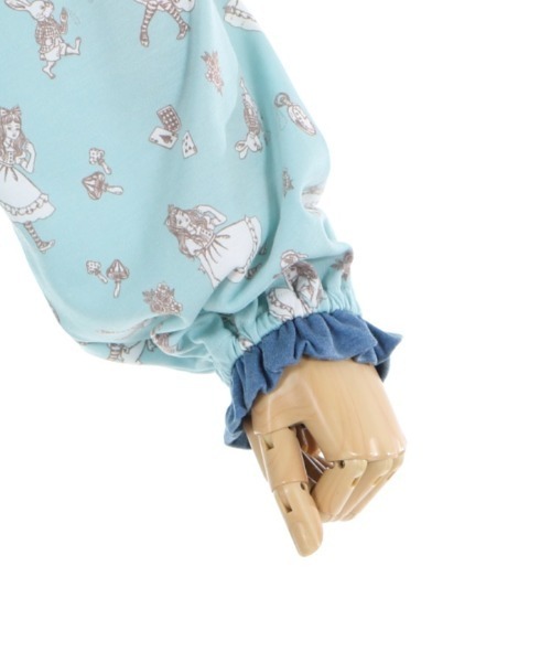 axes femme（アクシーズファム）の「フリル襟総柄ワンピース（ルームワンピース・レディース・ピンク/ブルー・MEDIUM）」の13枚目の写真
