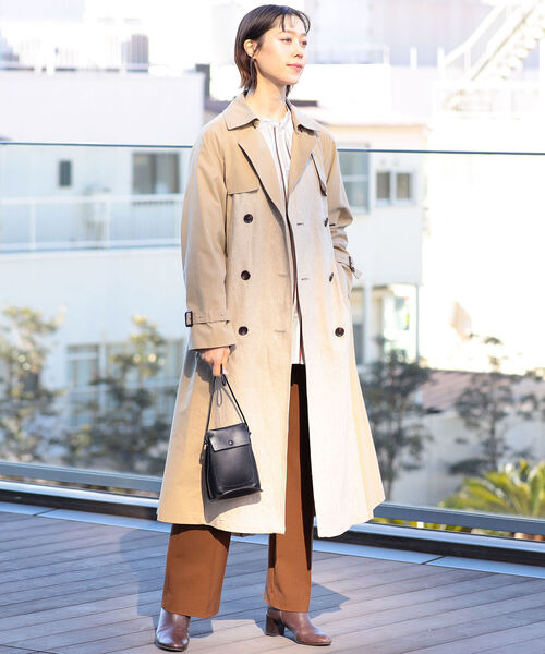 Ray BEAMS（レイビームス）の「Ray BEAMS / へリンボーン キリカエ トレンチコート（トレンチコート・レディース・ベージュ/シルバー・ONE SIZE）」の7枚目の写真