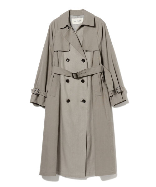Ray BEAMS（レイビームス）の「Ray BEAMS / へリンボーン キリカエ トレンチコート（トレンチコート・レディース・ベージュ/シルバー・ONE SIZE）」の9枚目の写真
