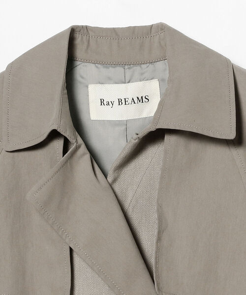 Ray BEAMS（レイビームス）の「Ray BEAMS / へリンボーン キリカエ トレンチコート（トレンチコート・レディース・ベージュ/シルバー・ONE SIZE）」の10枚目の写真