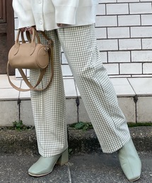 w closet | チェックタックパンツ(その他パンツ)