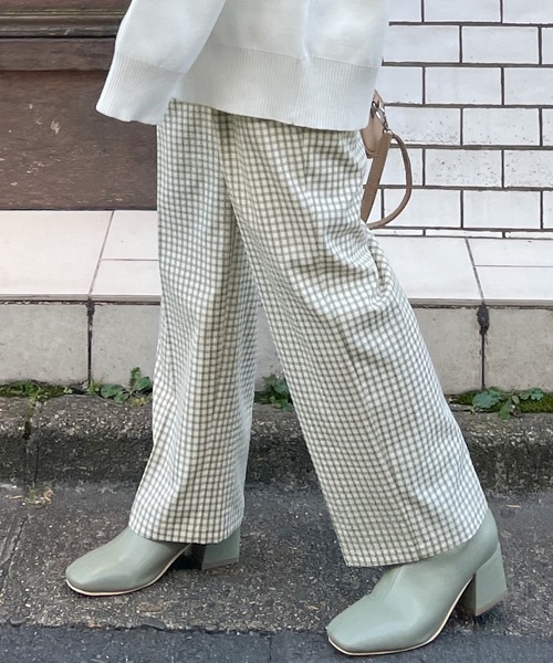 w closet（ダブルクローゼット）の「チェックタックパンツ（その他パンツ・レディース・オフホワイト/オレンジ/グリーン・FREE）」の15枚目の写真