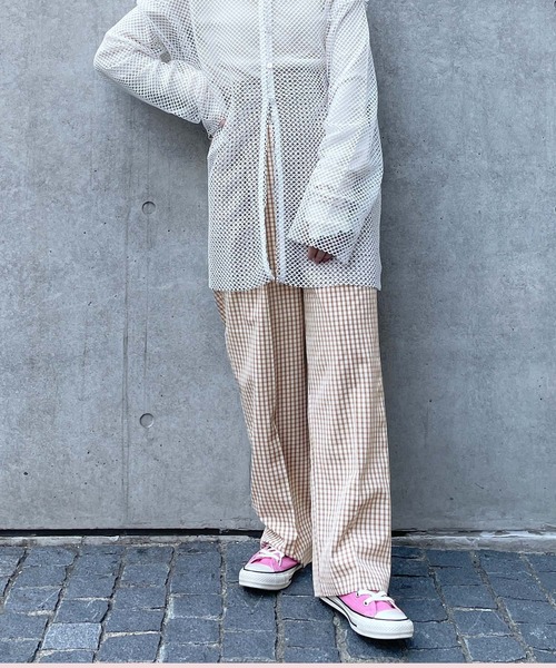 w closet（ダブルクローゼット）の「チェックタックパンツ（その他パンツ・レディース・オフホワイト/オレンジ/グリーン・FREE）」の20枚目の写真