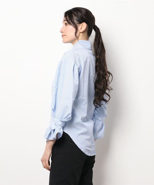Lace Ladies(レースレディース)の「ストライプ ボリューム袖 シャツ(シャツ/ブラウス・レディース・ブラック/ブルー・S/M/L/XL)」の12枚目の写真