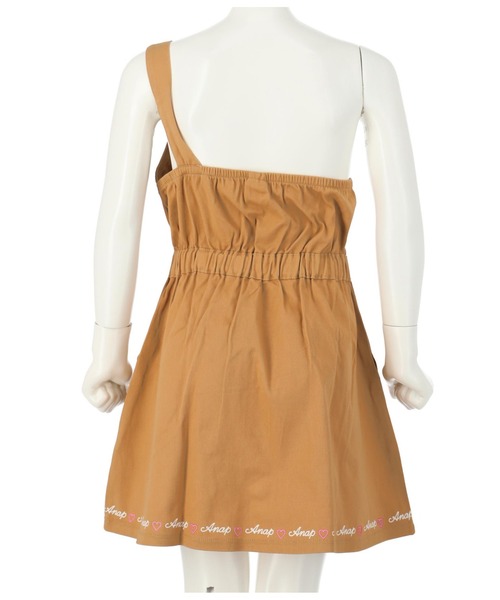 ANAP kids（アナップキッズ）の「ワンショルダージャンパースカート（ジャンパースカート・キッズ・ブラック/ベージュ/ブルー・130cm/110cm/120cm）」の11枚目の写真