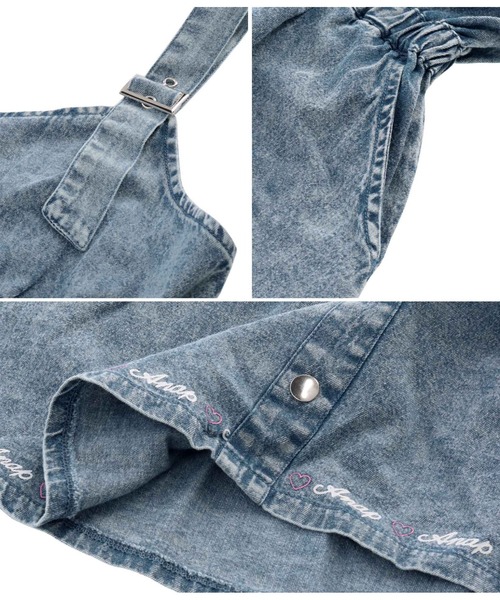 ANAP kids（アナップキッズ）の「ワンショルダージャンパースカート（ジャンパースカート・キッズ・ブラック/ベージュ/ブルー・130cm/110cm/120cm）」の12枚目の写真