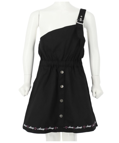 ANAP kids（アナップキッズ）の「ワンショルダージャンパースカート（ジャンパースカート・キッズ・ブラック/ベージュ/ブルー・130cm/110cm/120cm）」の17枚目の写真