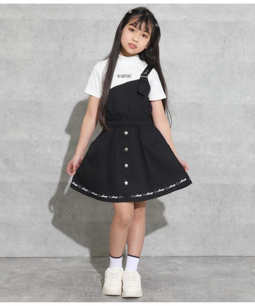 ANAP kids（アナップキッズ）の「ワンショルダージャンパースカート（ジャンパースカート・キッズ・ブラック/ベージュ/ブルー・130cm/110cm/120cm）」の14枚目の写真