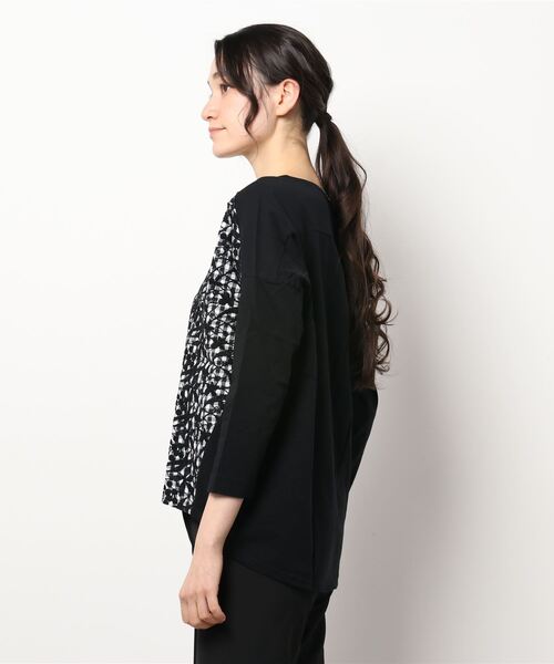 BEARDSLEY(ビアズリー)の「ギンガムフロント刺繍カットソー(Tシャツ/カットソー・レディース・ブラック・1/2/0)」の8枚目の写真