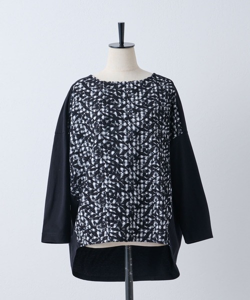 BEARDSLEY(ビアズリー)の「ギンガムフロント刺繍カットソー(Tシャツ/カットソー・レディース・ブラック・1/2/0)」の12枚目の写真