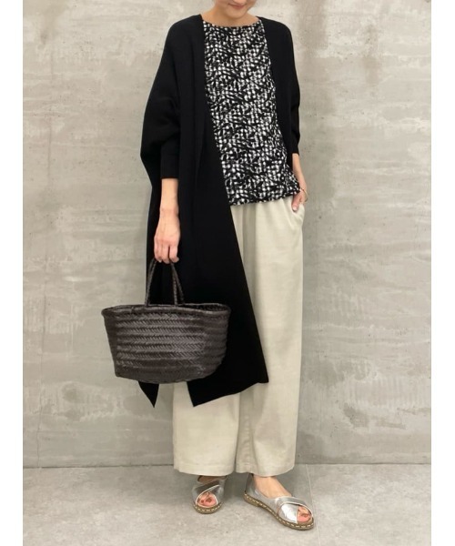 BEARDSLEY(ビアズリー)の「ギンガムフロント刺繍カットソー(Tシャツ/カットソー・レディース・ブラック・1/2/0)」の19枚目の写真