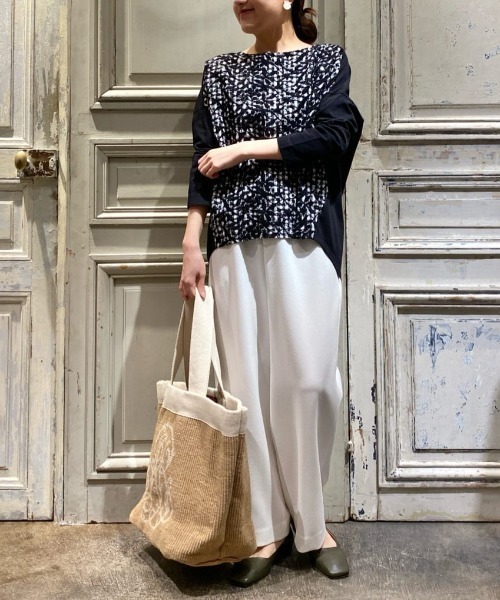 BEARDSLEY(ビアズリー)の「ギンガムフロント刺繍カットソー(Tシャツ/カットソー・レディース・ブラック・1/2/0)」の16枚目の写真