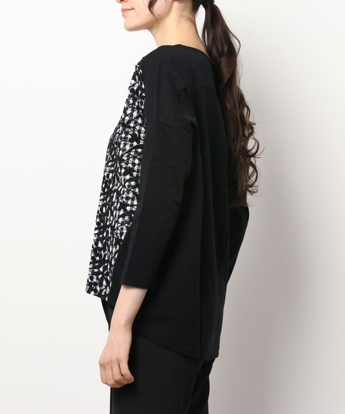 BEARDSLEY(ビアズリー)の「ギンガムフロント刺繍カットソー(Tシャツ/カットソー・レディース・ブラック・1/2/0)」の14枚目の写真