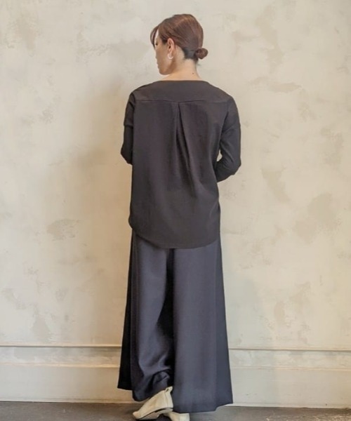 BEARDSLEY(ビアズリー)の「ギンガムフロント刺繍カットソー(Tシャツ/カットソー・レディース・ブラック・1/2/0)」の20枚目の写真