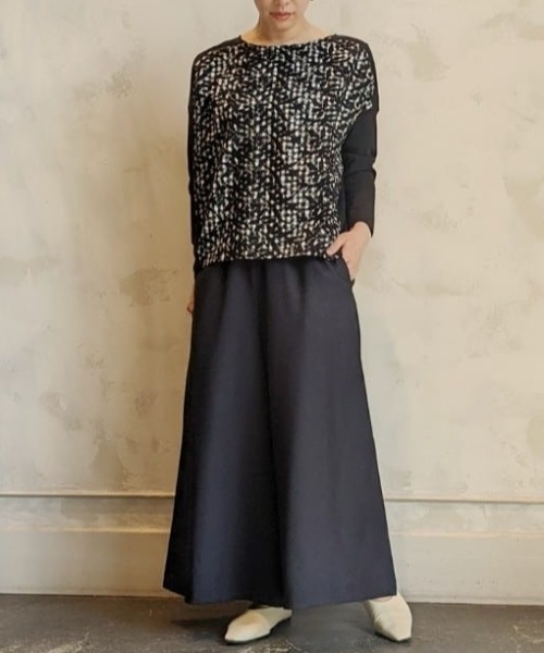 BEARDSLEY(ビアズリー)の「ギンガムフロント刺繍カットソー(Tシャツ/カットソー・レディース・ブラック・1/2/0)」の21枚目の写真