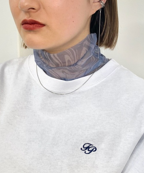 WHO'S WHO gallery（フーズフーギャラリー）の「アソート柄パワーネットトップス（その他トップス・レディース・パープル/オフホワイト/グレー/サックスブルー・FREE）」の11枚目の写真