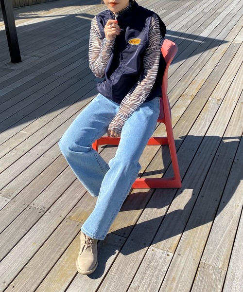 WHO'S WHO gallery（フーズフーギャラリー）の「アソート柄パワーネットトップス（その他トップス・レディース・パープル/オフホワイト/グレー/サックスブルー・FREE）」の18枚目の写真