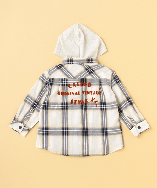 kladskap（クレードスコープ）の「チェック長袖シャツパーカ（パーカー・キッズ・ネイビー/ベージュ・100cm/110cm/120cm/90cm/130cm）」の12枚目の写真