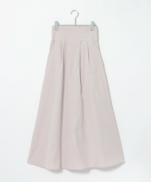notch.（ノッチ）の「ハイウエストタックフレアスカート（スカート・レディース・ベージュ/ダークグレー・TM/M）」の8枚目の写真