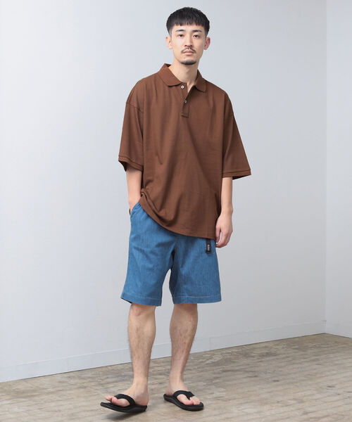 BEAMS（ビームス）の「BEAMS / ヘビー鹿の子 ポロシャツ（ポロシャツ・メンズ・ホワイト/オリーブ/ライトブラウン/ワイン・SMALL/MEDIUM/LARGE/X-LARGE）」の9枚目の写真