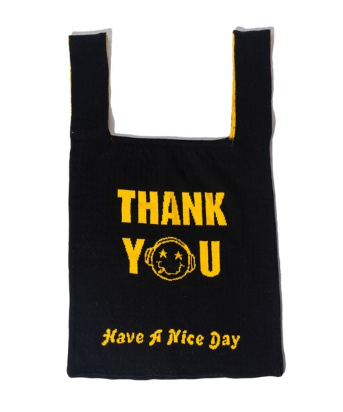 glamb（グラム）の「Knit Shopper Bag / ニットショッパーバッグ（エコバッグ/サブバッグ・メンズ・ホワイト/ブラック・FREE）」の10枚目の写真