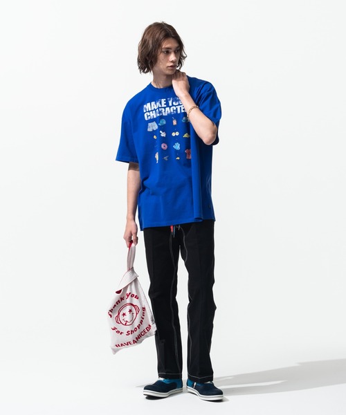 glamb（グラム）の「Knit Shopper Bag / ニットショッパーバッグ（エコバッグ/サブバッグ・メンズ・ホワイト/ブラック・FREE）」の3枚目の写真