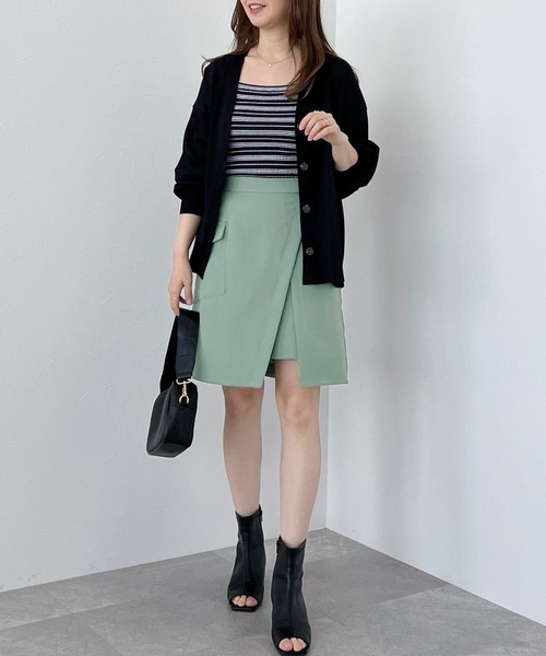 mysty woman（ミスティウーマン）の「シアーラメカーディガン 275291（カーディガン/ボレロ・レディース・ブラック/オレンジ/アイボリー/グリーン・FREE）」の7枚目の写真