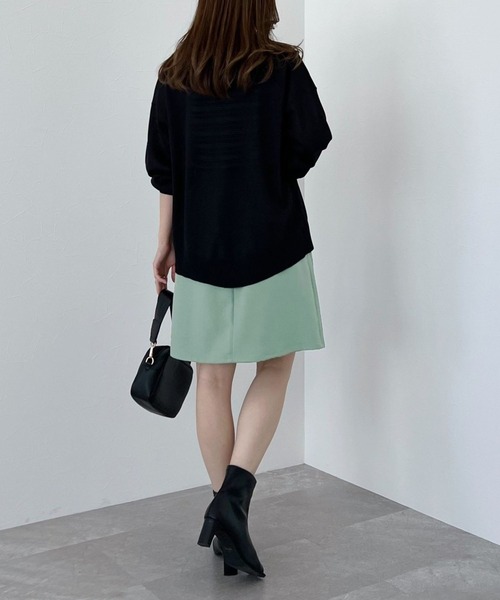 mysty woman（ミスティウーマン）の「シアーラメカーディガン 275291（カーディガン/ボレロ・レディース・ブラック/オレンジ/アイボリー/グリーン・FREE）」の8枚目の写真