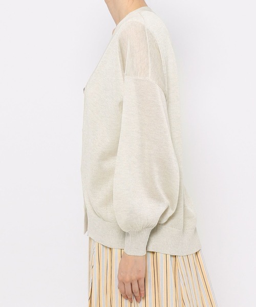 mysty woman（ミスティウーマン）の「シアーラメカーディガン 275291（カーディガン/ボレロ・レディース・ブラック/オレンジ/アイボリー/グリーン・FREE）」の16枚目の写真