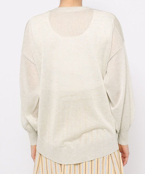 mysty woman（ミスティウーマン）の「シアーラメカーディガン 275291（カーディガン/ボレロ・レディース・ブラック/オレンジ/アイボリー/グリーン・FREE）」の17枚目の写真