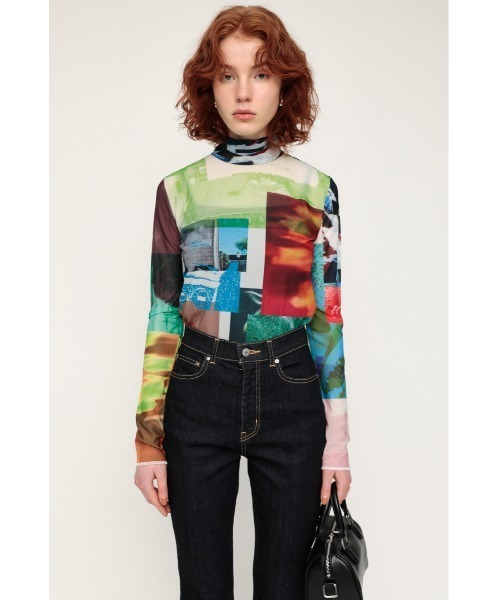SLY(スライ)の「MIX COLLAGE TOPS トップス(Tシャツ/カットソー・レディース・マルチ・FREE)」の5枚目の写真