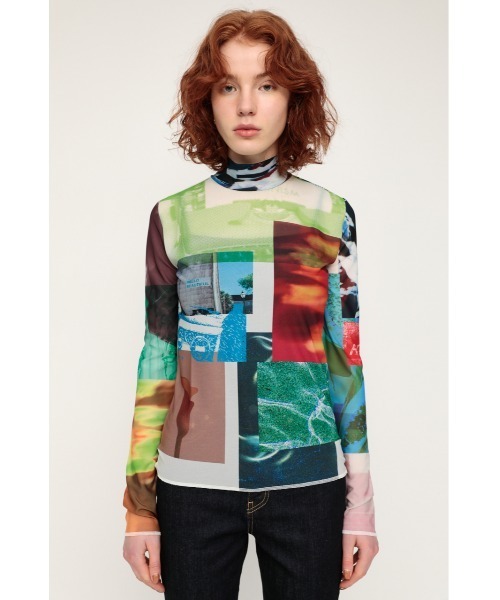SLY(スライ)の「MIX COLLAGE TOPS トップス(Tシャツ/カットソー・レディース・マルチ・FREE)」の9枚目の写真