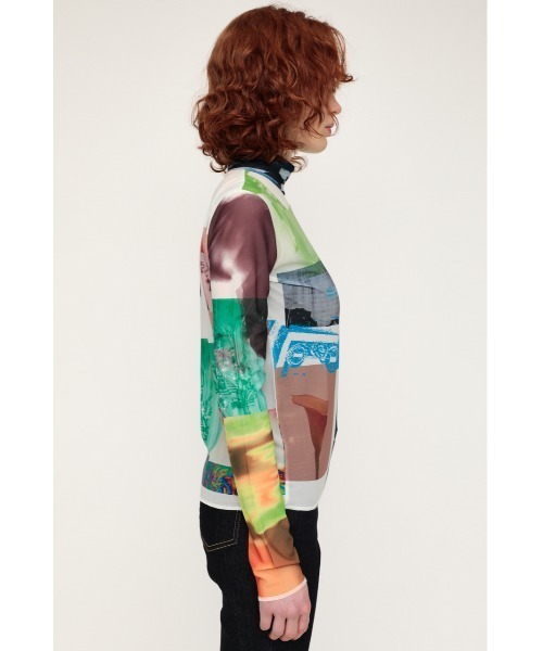 SLY(スライ)の「MIX COLLAGE TOPS トップス(Tシャツ/カットソー・レディース・マルチ・FREE)」の7枚目の写真