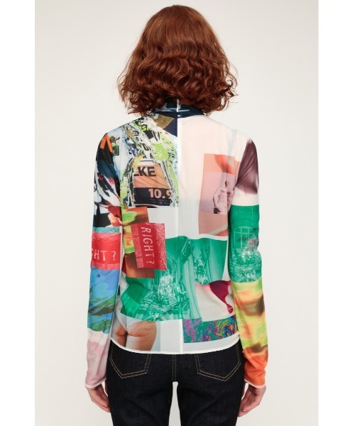 SLY(スライ)の「MIX COLLAGE TOPS トップス(Tシャツ/カットソー・レディース・マルチ・FREE)」の4枚目の写真