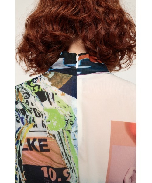 SLY(スライ)の「MIX COLLAGE TOPS トップス(Tシャツ/カットソー・レディース・マルチ・FREE)」の6枚目の写真