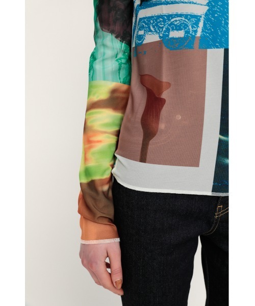 SLY(スライ)の「MIX COLLAGE TOPS トップス(Tシャツ/カットソー・レディース・マルチ・FREE)」の3枚目の写真