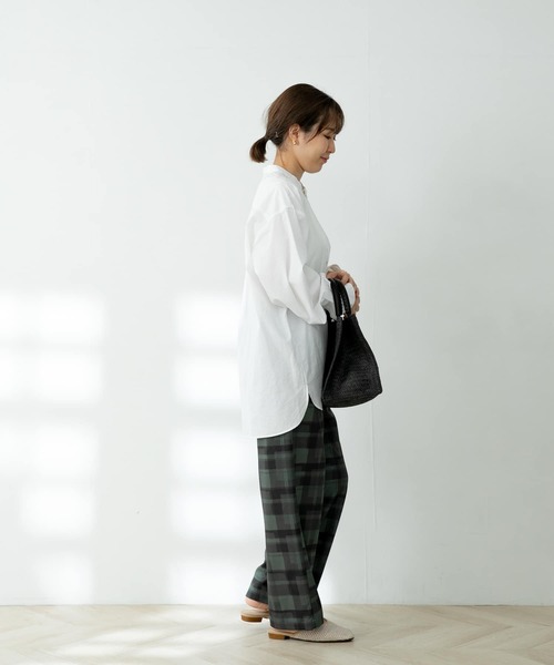 FORK&SPOON（フォークアンドスプーン）の「『ユニセックス』FORK&SPOON　ノーカラープルオーバーロングスリーブシャツ（シャツ/ブラウス・メンズ・オフホワイト/ストライプ・4/5）」の15枚目の写真