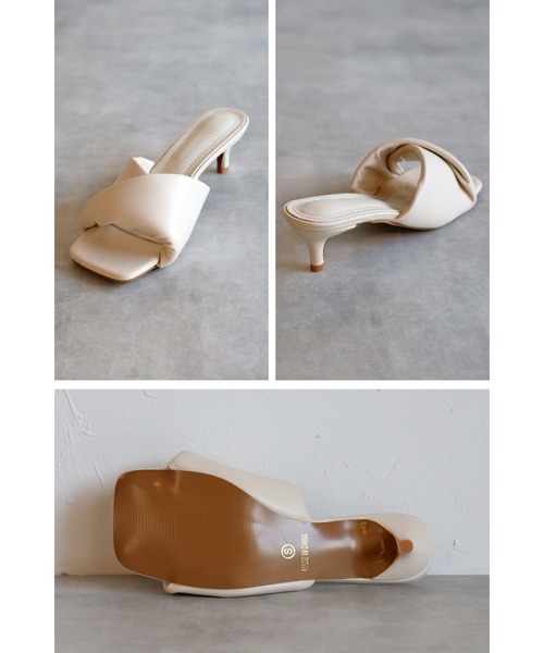 Bonjour Sagan（ボンジュールサガン）の「フロントクロスミュール（サンダル・レディース・オフホワイト/ブラック/ライトベージュ・S/M/L）」の9枚目の写真