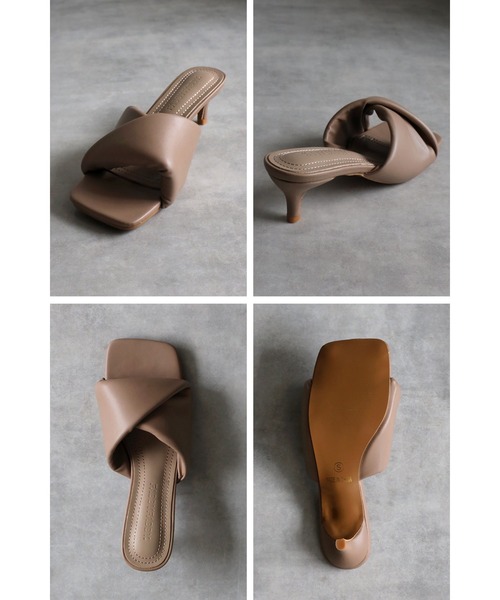 Bonjour Sagan（ボンジュールサガン）の「フロントクロスミュール（サンダル・レディース・オフホワイト/ブラック/ライトベージュ・S/M/L）」の19枚目の写真